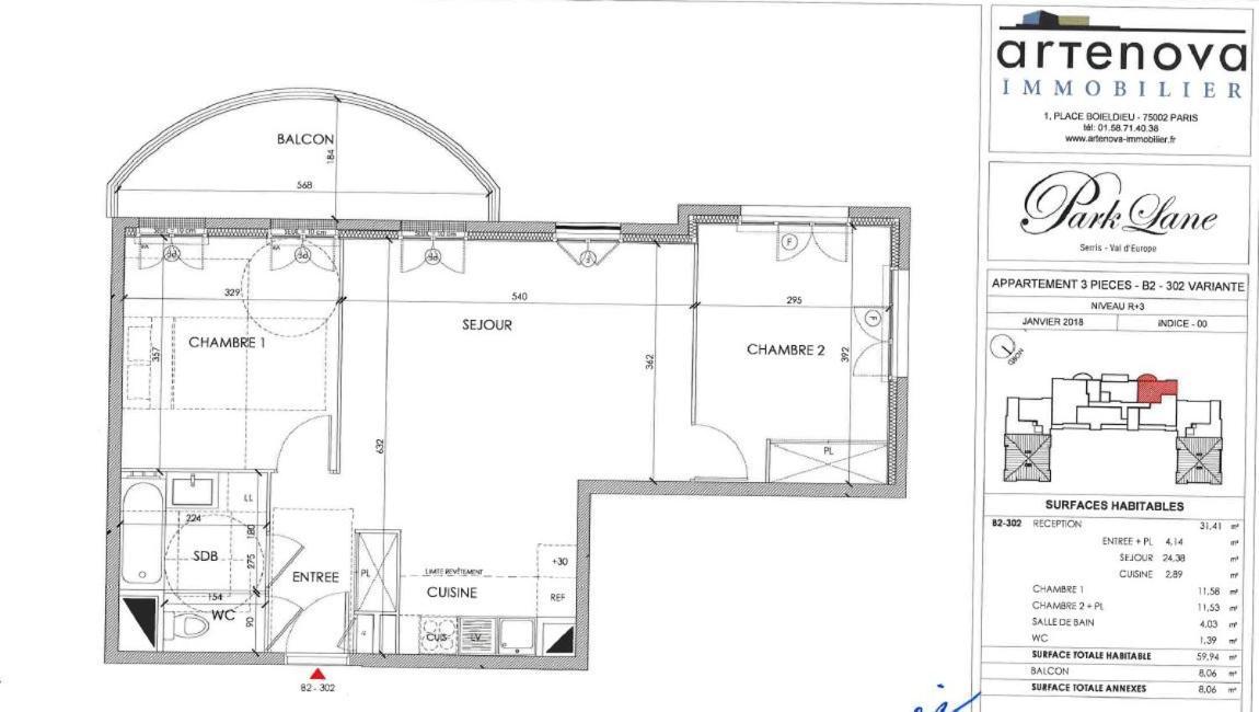 3 Room Flat In Parklane - 1,5Km Disney Serris Luaran gambar